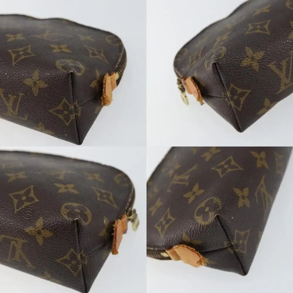 Louis Vuitton Monogram Pochette Cosmetic PM Pouch Brown